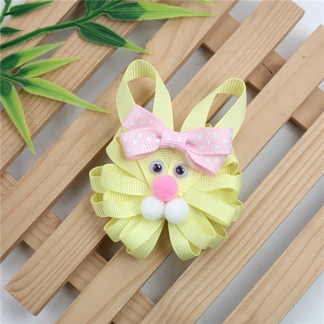 easter cute chick rabbit ribbed hair clip