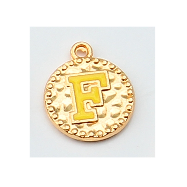 alloy 26 letter double-sided oil dripping alloy pendant
