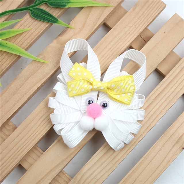 easter cute chick rabbit ribbed hair clip