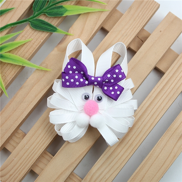 easter cute chick rabbit ribbed hair clip