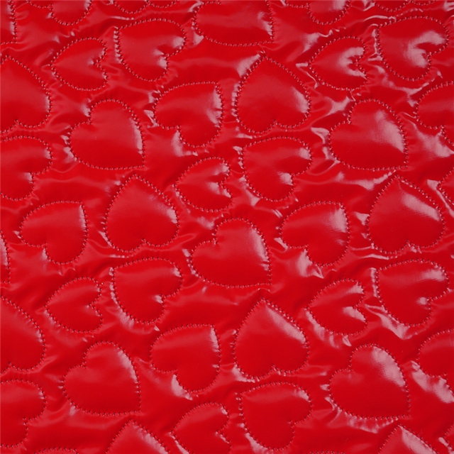 heart ultrasonic embossing PU cotton fabric