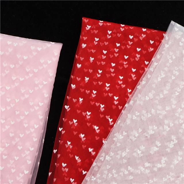 offset heart mesh fabric