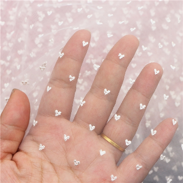 offset heart mesh fabric