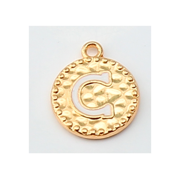 alloy 26 letter double-sided oil dripping alloy pendant