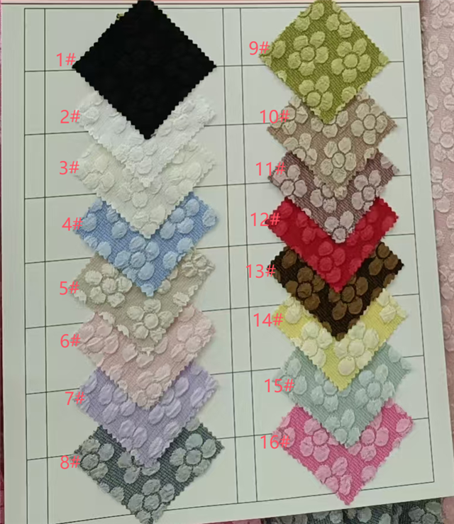 3d flower relief bubble jacquard fabric 6#pink,50*145cm(19.7*57.1