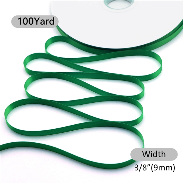 3/8" 9MM double side printed satin 3/8