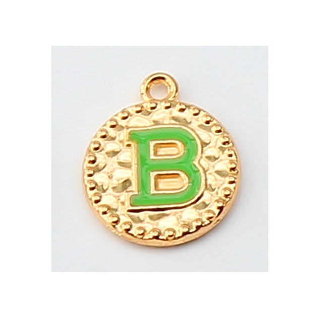alloy 26 letter double-sided oil dripping alloy pendant