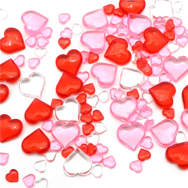 acrylic Smooth peach heart non porous beads acrylic plastic accessory
