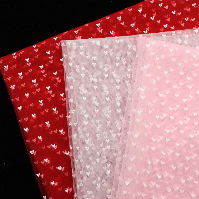 offset heart mesh fabric
