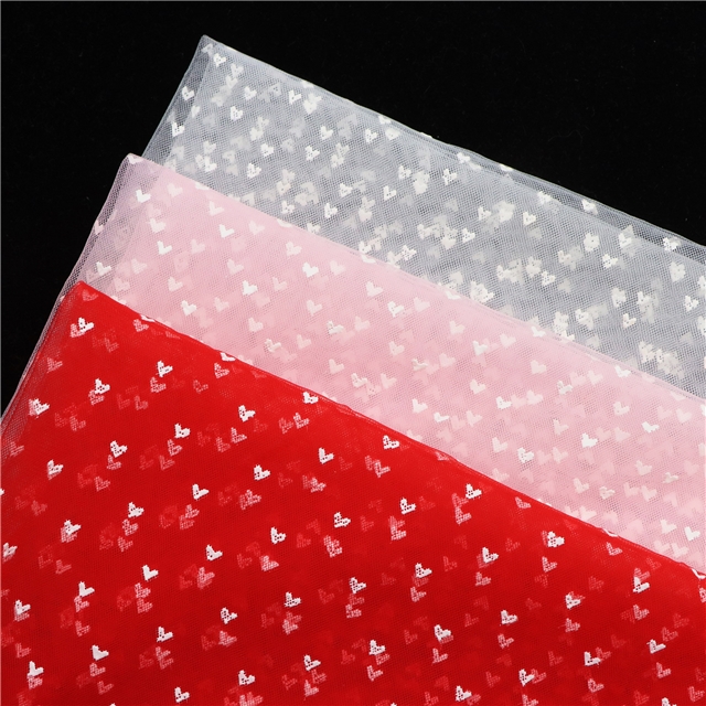 offset heart mesh fabric
