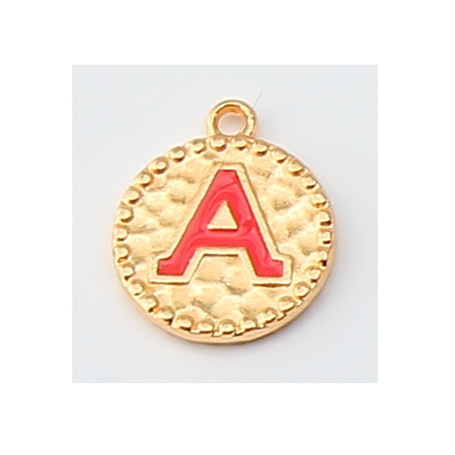 alloy 26 letter double-sided oil dripping alloy pendant