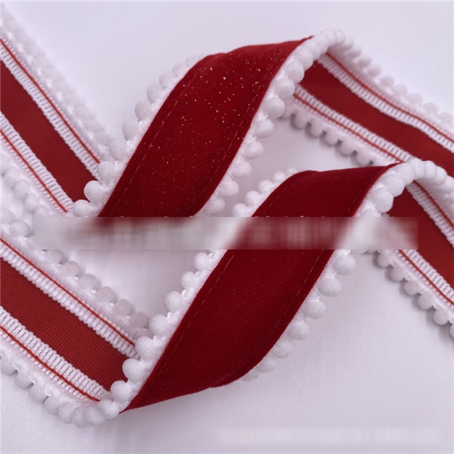 white ball lace velvet tape