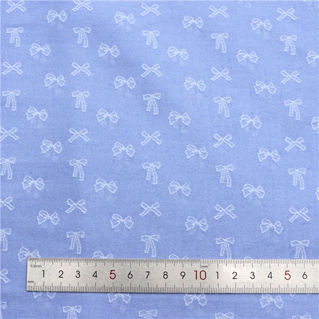 Solid Color Bowknot Jacquard Fabric 3#blue,50*140cm(19.7*55.1