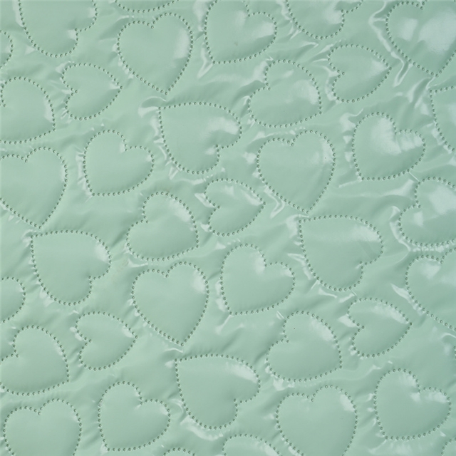heart ultrasonic embossing PU cotton fabric