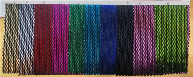 colourful gold hot stamping dot striped polyester fabric