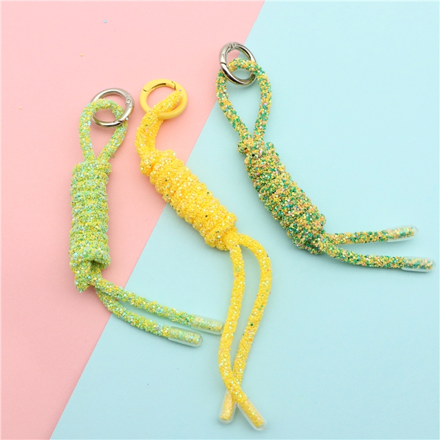 Drill pipe braided keychain accessory
