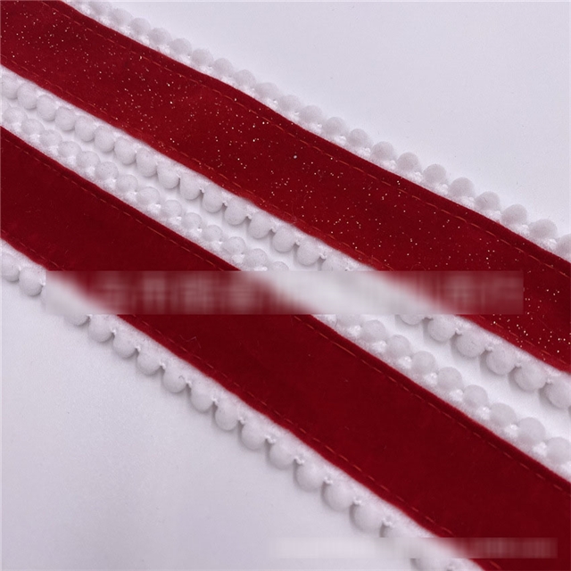 white ball lace velvet tape