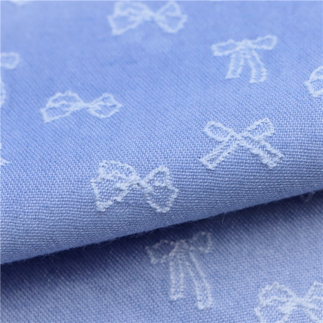 Solid Color Bowknot Jacquard Fabric 3#blue,50*140cm(19.7*55.1