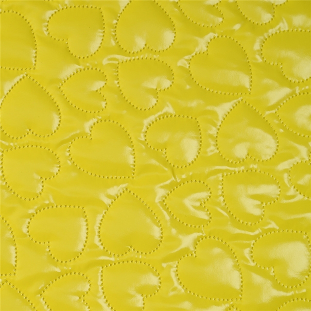 heart ultrasonic embossing PU cotton fabric