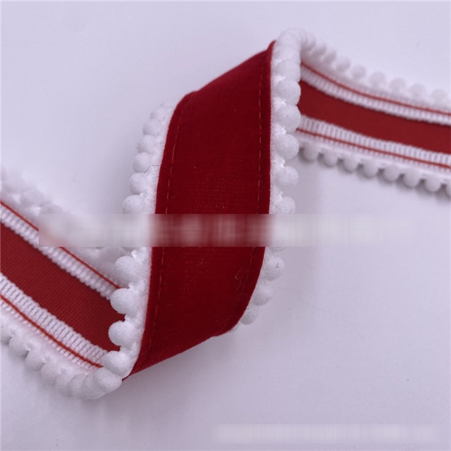 white ball lace velvet tape