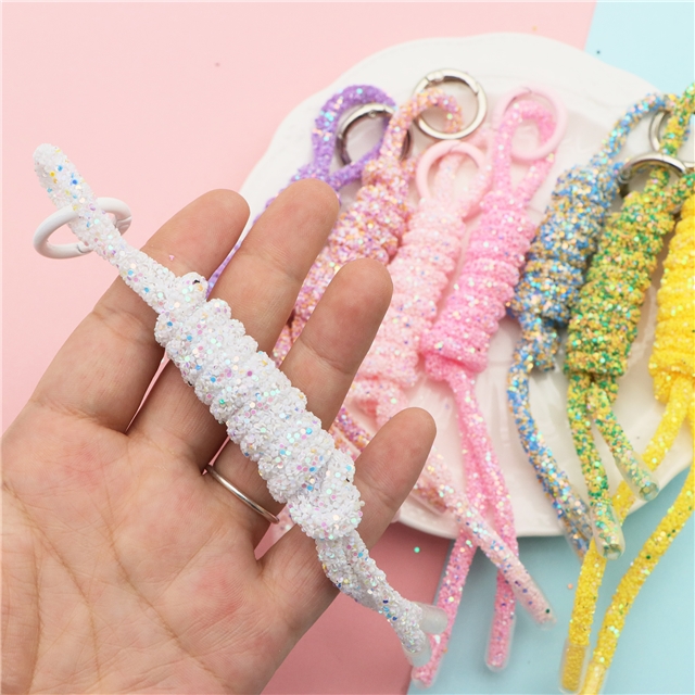 Drill pipe braided keychain accessory