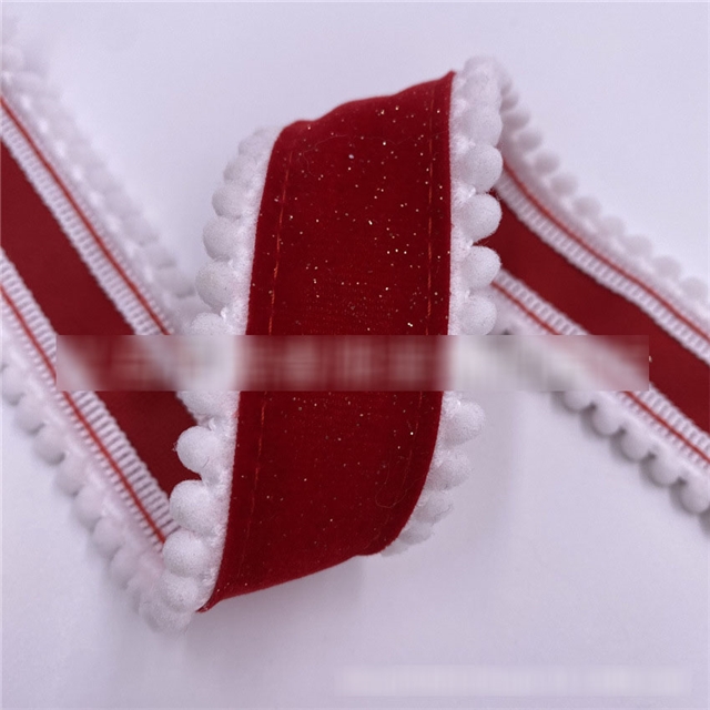 white ball lace velvet tape