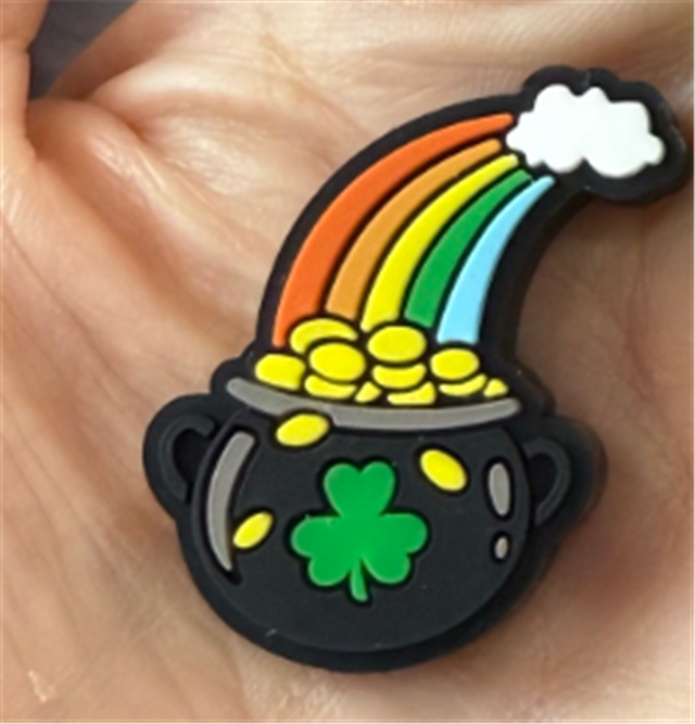 silicone st patricks silicone beads