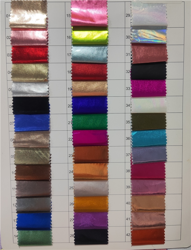 no elasticity plain full hot stamping fabric