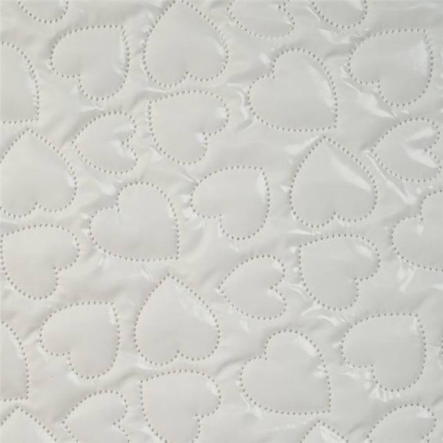 heart ultrasonic embossing PU cotton fabric