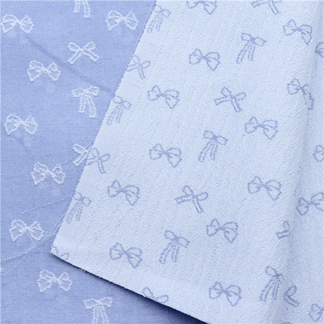Solid Color Bowknot Jacquard Fabric 3#blue,50*140cm(19.7*55.1