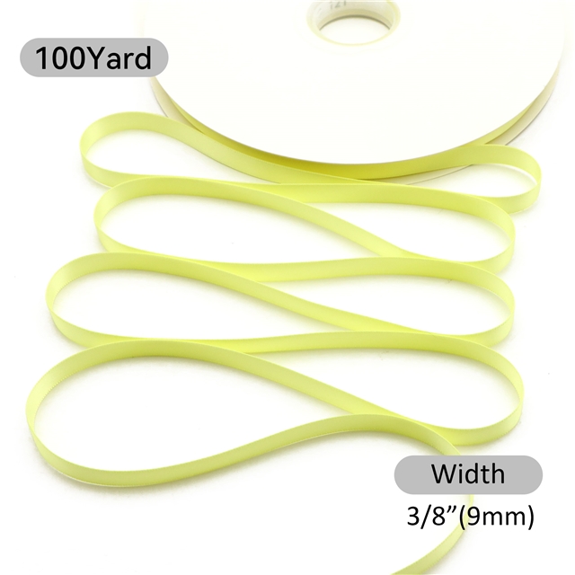 3/8" 9MM double side printed satin 3/8