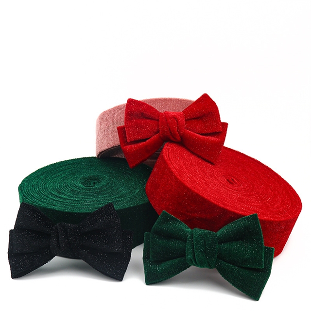 solid color silver dot velvet edging tape