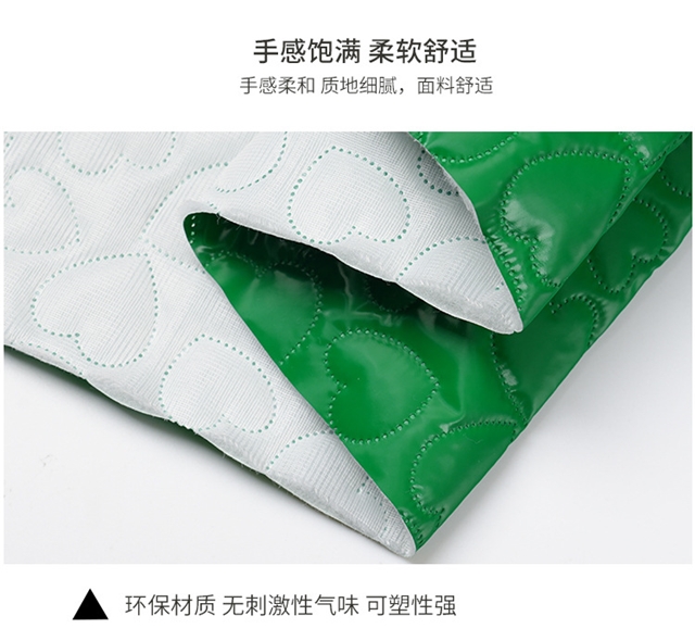 heart ultrasonic embossing PU cotton fabric