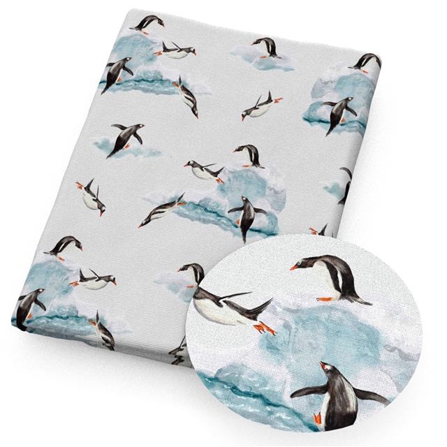 polyester cotton blueberry flower animals series polyester cotton fabric set (6 pcs/set)