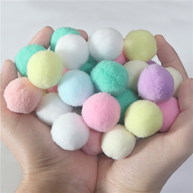 easter themed party decoration macaron wool ball decal pendant set (rope length 2.5 meters+12 wool balls,random color)