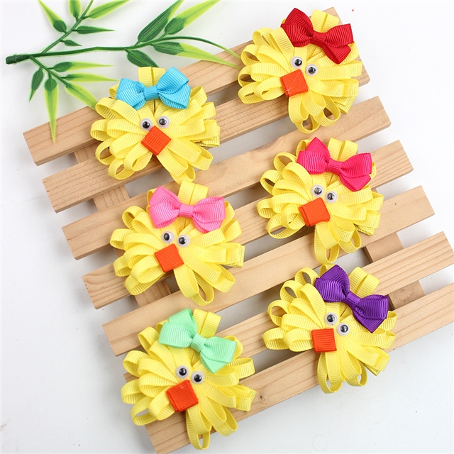 easter cute chick rabbit ribbed hair clip