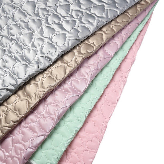 heart ultrasonic embossing PU cotton fabric