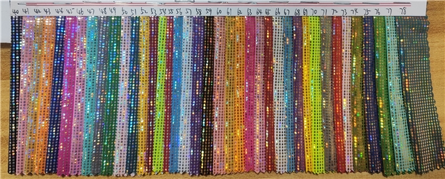 two sided micro elastic laser iridescent hot stamping small square polyester fabric