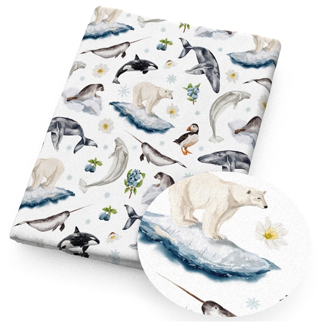 polyester cotton blueberry flower animals series polyester cotton fabric set (6 pcs/set)
