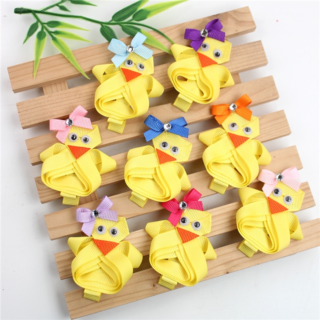 easter cute chick rabbit ribbed hair clip