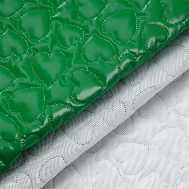 heart ultrasonic embossing PU cotton fabric