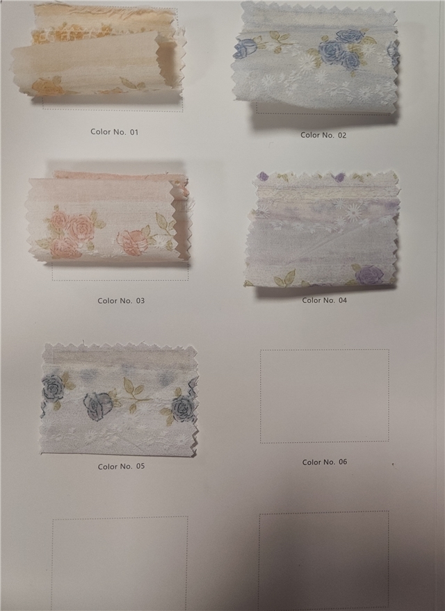 offset printed small floral polyester fabric