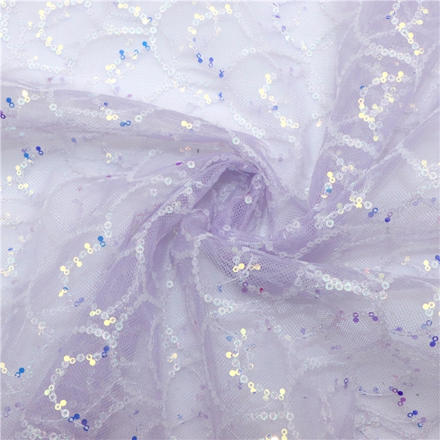 glitter sequins fish scale mesh fabric 7#purple,50*135cm(19.7*53.1