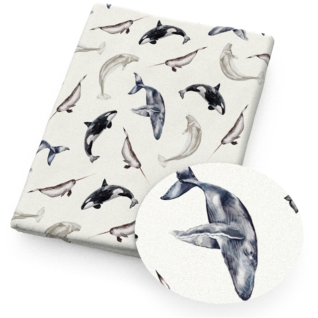 polyester cotton blueberry flower animals series polyester cotton fabric set (6 pcs/set)