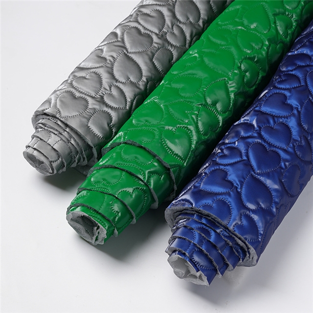 heart ultrasonic embossing PU cotton fabric