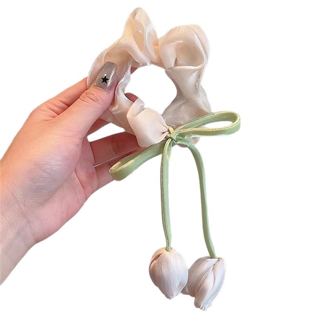 tulip flower large intestine hair ring