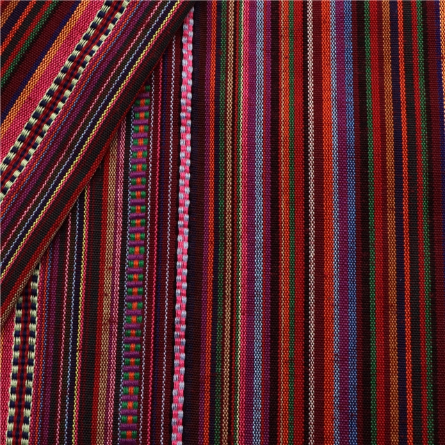 ethnic style series polyester cotton colored weaving fabric