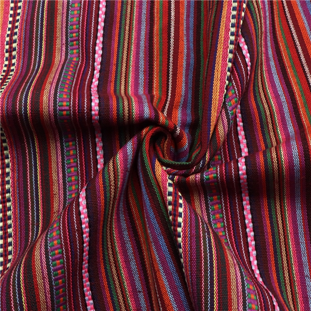 ethnic style series polyester cotton colored weaving fabric