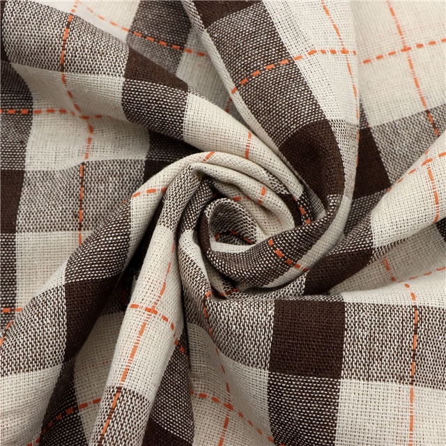 polyester cotton plaid yarn-dyed fabric