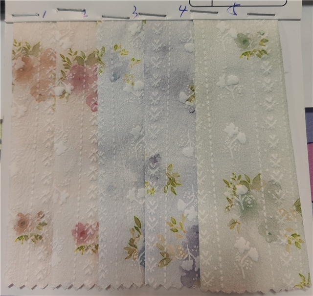 offset printed flower printed polyester fabric